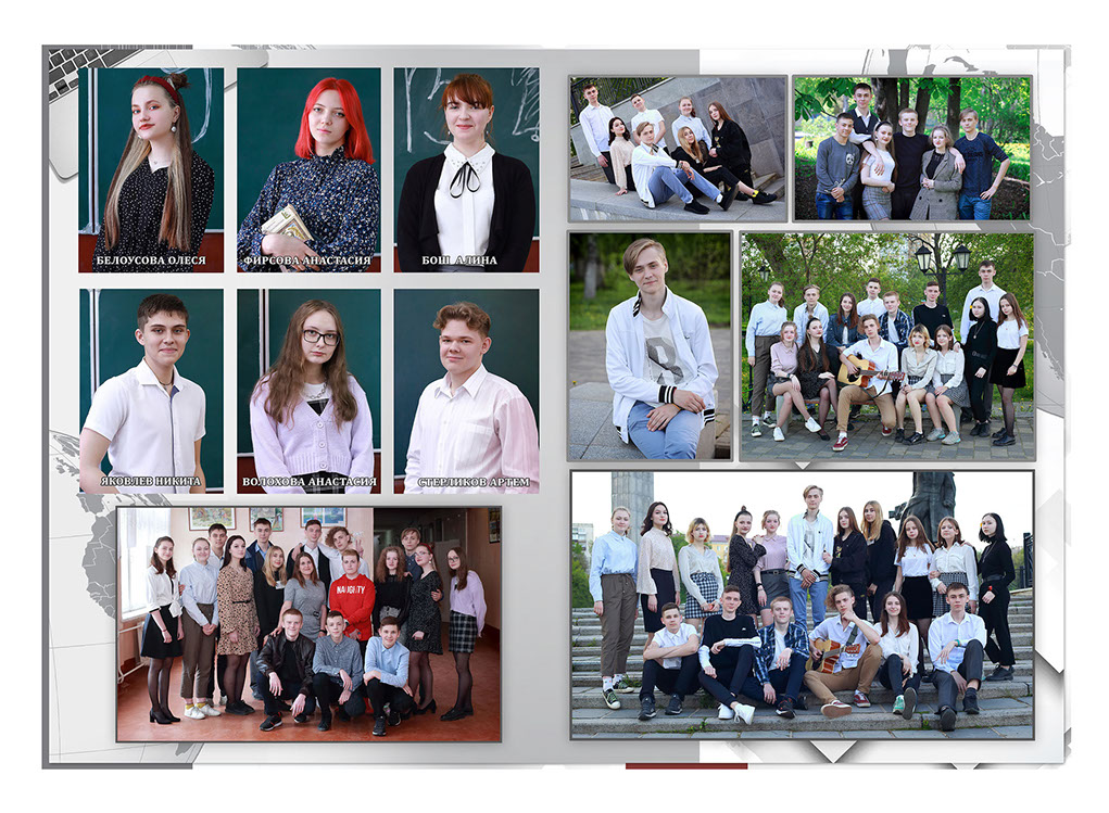 Школьные выпускные фотоальбомы. Выпускные фотоальбомы для старшеклассников. Фотокнига - фотоальбом для выпускников школ. Фотольбом "Серый - 2"