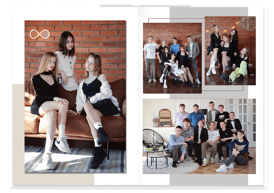 Выпускной альбом для выпускников 9-х и 11-х класс. Альбом -  фотокнига "Наша история". Фотокнига  для старшеклассников. Альбом для выпускников. 