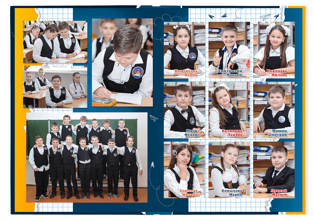 Выпускной альбом для учащихся начальной школы. Альбом -  фотокнига "Школьник". Фотоальбом  для первоклассников. Альбом для выпускников.